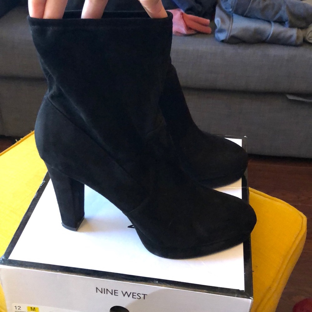 Nine West heeled suede booties